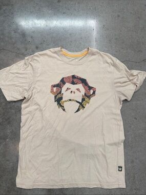 Howler Bros Graphic Logo T-Shirt Mens Medium Cream Tropical Monkey Tee